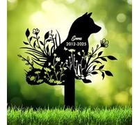 FCLYDER Personalised Pet Memorial Plaques, Custom Pet Grave Marker for Dog Cat, Customized Pet Plaque Garden Stake, Pet Memorial Gifts