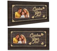 FCLYDER Personalized Cartoon Style Photo Wooden Sign, Custom Cartoon Animation Portrait, Anniversary Birthday Gift for Wedding Family Couple - Wall Art Decor