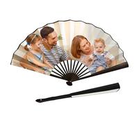 FCLYDER Personalized Photo Folding Fan, Decorative Hand Held Folding Fan for Parties, Shows, Weddings, Decorations, Customized Corporate Folding Fan