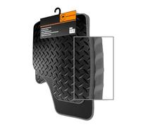 FCM - Tailored Rubber Car Mats - Fits Kia E Niro EV 2018-2021 - HEAVY DUTY 3mm - Anti Slip Mat - Waterproof & Durable Floor Protection - Grey Trim - 4 Piece Set - 2 Clips