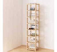 Fcmeavo Solid Wood HiFi Stand Printer Desk Media Console Storage Rack Compact Space-Saving Media Cabinet CD/DVD Holder Receiver Stand for Small Spaces End Table(Helle Farben,8-Schichtplatte)