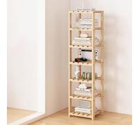 Fcmeavo Solid Wood HiFi Stand Printer Desk Media Console Storage Rack Compact Space-Saving Media Cabinet CD/DVD Holder Receiver Stand for Small Spaces End Table(Helle Farben,7-Schichtplatte)