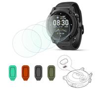 FCMEDZI SmartWatch Tempered Glass Screen Protector Compatible for Coros Nomad，Protective Film 2.5D 9H Hardness HD and Charging Dust Plug (Pack of 4+4)