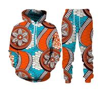 FCMWLKEJI African Style 3D Print Tracksuit Set Man Woman Hoodie + Pants 2pcs Sets Dashiki Ethnic Casual Fashion Couple Pullover Sweatshirt