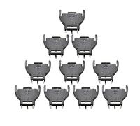 Fcnjsao 10PCS Black 2032 3V Half-Round Cell Coin Battery Socket Holder For Case Battery Boxes Vertical 3 Pins