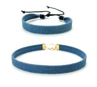 Fcnjsao 2Pcs Handwoven Minimalist Denims Handchain With Star Pendant Versatile Jewelry Ornament For All Occasions Handcrafted Ornament