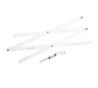 Fcnjsao 50cm Machinist Ruler Scale Folding Ruler Pantograph Copy Rluer Drawing Enlarger Reducer Tool Metal Rulers For Household
