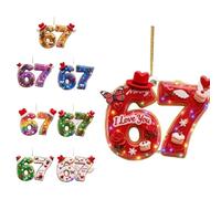 Fcnjsao Acrylic Number Shape Valentines Tree Ornament for Door Wall Tree Display Birthday Anniversary Wedding Celebration Acrylic Decoration