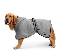 Fcnjsao Dog Bath Towel Super Absorbent Quick Drying Soft Pet Towels Bathrobe With Hood & Belt For Dogs Cats And Other Pets