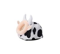Fcnjsao Hamster Bed Warm House Cow Shape Ears Horns Decor Plush Cage Accessory For Guinea Pigs Gerbils