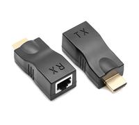Fcnjsao HDTV-compatible To RJ45 Converter Extends HDTV Up To 30m Using Single Cat5e/6 Cable For Multiple Use
