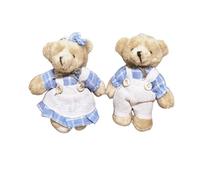 Fcnjsao Key Chain 2 PCS Couple Keychains Pendant Plush Bear Toy Soft Bear Key Rings Pendant Plush for Keys and Bag