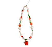 Fcnjsao Multipurpose Lovely Strawberry Bear Designs Phone Lanyard Elegant Charm Aesthetic Cellphone Chain For Trendy Women