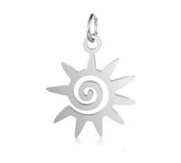 Fcnjsao Stainless Steel Gold Silver Plated Sun Charm Pendants For Women Earrings Keychain Necklace Pendant Making Jewelry