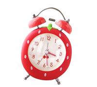 Fcnjsao Strawberry Shape Loud Twin Bells Alarm Clock For Kids Seniors With Quiet Quartzs Night Light Bedroom Living Room Decors Alarm Clock For Birthdays And Christmas