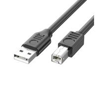 Fcnjsao USB 2.0 Printer Connection Cable With Foil & Braided Shielding Long Reaches 5M 90Degree Elbow For Fast Data Transmission