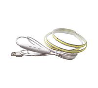 FCOB COB COB FOB LED Strip Lights USB Powered 6.56 ft 640 LEDs White 6500 K Dimmable 90+ High CRI 5V 7W/m Flexible High Density for TV Backlight PC Bedroom Kitchen Home DIY Decoration