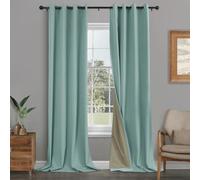 Fcoise Sky Blue Velvet Blackout ains 84" Long | 100% Light Blocking Grommet Panel | Anti-Rust | Perfect for Doors, Kitchens, Closets, Patios | 42" W x 84" L, 1 PC