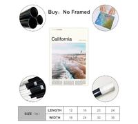 FCOJE Introduction to American Cities, California Tourism Canvas Art Poster And Wall Art Picture Print Modern Family Bedroom Decor Unframe 24x36inch