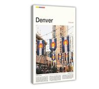FCOJE Introduction to American Cities, Colorado, Denver Travel (3) Art Wall Decoration Poster Family Bar Restaurant Garage Cafe Art Sign Gift Frame 20x30inc