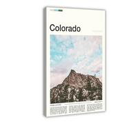 FCOJE Introduction to American Cities, Colorado Tourism Canvas Art Poster And Wall Art Picture Print Modern Family Bedroom Decor Frame 20x30inch