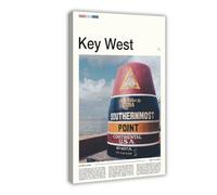 FCOJE Introduction to American Cities, Florida, Key West Tourism (7) Canvas Art Poster And Wall Art Picture Print Modern Family Bedroom Decor Frame 16x24inc