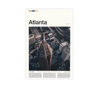 FCOJE Introduction to American Cities,Georgia, Atlanta Tourism (1) Canvas Art Poster And Wall Art Picture Print Modern Family Bedroom Decor Unframe 12x18inc