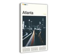 FCOJE Introduction to American Cities,Georgia, Atlanta Tourism (2) Art Wall Decoration Poster Family Bar Restaurant Garage Cafe Art Sign Gift Frame 12x18inc