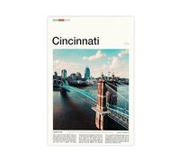 FCOJE Introduction to American Cities, Ohio, Cincinnati Travel (3) Canvas Art Poster And Wall Art Picture Print Modern Family Bedroom Decor Unframe 16x24inc