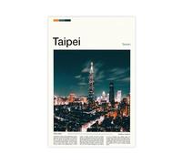 FCOJE Introduction to Asian International Cities, China, Taipei Travel (4) Poster Bedroom Canvas Decor Sports Landscape Office Room Decor Gift Unframe 16x24