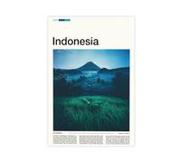 FCOJE Introduction to Asian International Cities, Indonesia Tourism (3) Art Wall Decoration Poster Family Bar Restaurant Garage Cafe Art Sign Gift Unframe 2