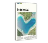 FCOJE Introduction to Asian International Cities, Indonesia Tourism (5) Poster for Room Aesthetics Canvas Wall Art Poster And Print Frame 12x18inch