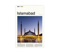 FCOJE Introduction to Asian International Cities, Islamabad Tourism Poster Wall Art Canvas Bedroom Decor Office Room Kitchen Decor Gift Unframe 12x18inch