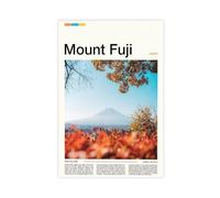 FCOJE Introduction to Asian International Cities, Japan, Mount Fuji Travel Canvas Art Poster And Wall Art Picture Print Modern Family Bedroom Decor Unframe