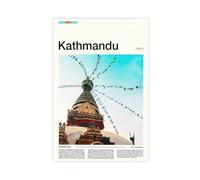FCOJE Introduction to Asian International Cities, Kathmandu Tourism (3) Canvas Wall Art Print Poster For Home School Office Decor Unframe 24x36inch