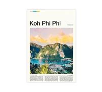 FCOJE Introduction to Asian International Cities, Koh Phangan Tourism (6) Poster Wall Art Canvas Bedroom Decor Office Room Kitchen Decor Gift Unframe 24x36i