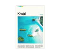 FCOJE Introduction to Asian International Cities, Krabi Tourism in Thailand (4) Poster for Room Aesthetics Canvas Wall Art Poster And Print Unframe 24x36inc
