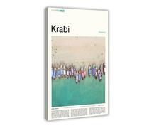 FCOJE Introduction to Asian International Cities, Krabi Tourism in Thailand Canvas Art Poster And Wall Art Picture Print Modern Family Bedroom Decor Frame 1