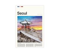 FCOJE Introduction to Asian International Cities, South Korea, Seoul Travel (2) Poster Bedroom Canvas Decor Sports Landscape Office Room Decor Gift Unframe