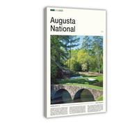 FCOJE Introduction to Cities in The Middle East, Augusta National Golf Course Tourism Canvas Posters Wall Art Bedroom Office Room Decor Gift Frame 24x36inch