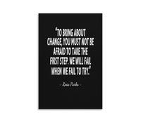 FCOJE Rosa_Parks Motivational Quote Poster Print Decorative Painting Canvas Wall Art Living Room Posters Bedroom Painting 12x18inch(30x45cm)