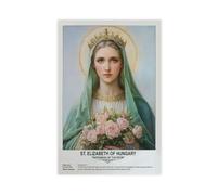 FCOJE St. Elizabeth of Hungary,religious_beliefs Poster Bedroom Canvas Decor Sports Landscape Office Room Decor Gift Unframe 24x36inch