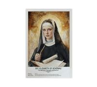 FCOJE St. Elizabeth of Schönau,religious_beliefs Poster Bedroom Canvas Decor Sports Landscape Office Room Decor Gift Unframe 16x24inch