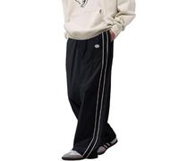FCOOLYEET Men Track Pants Y2k Drawstring Lightweight Sweatpants Cool Parachute Pants Streetwear, Black, Large