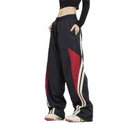 FCOOLYEET Womens Y2k Track Pants Y2k Clothing Baggy Sweatpants Wide Leg Joggers Goth Parachute Pants for Women, A#red, XL
