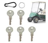 FCOUIID Golf Cart Key Replacement Ignition Keys for EZGO(1982-Up) Gas and Electric Golf Cart, Code 1919, with Keychain(5 pcs)