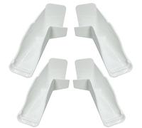 FCOUIID RV Rain Gutter Spouts with Extensions - Roof Rail Gutter Drain Protect Accessories for Van, Travel Trailer, 2 Left & 2 Right (White)