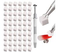 Fcozpjk - 100pcs Soft Ombre Nail Art Sponges with Grip Pen Aura Nails Ombre Brush