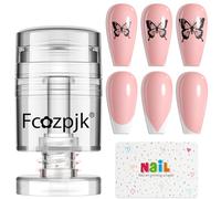Fcozpjk Rotatable Nail Stamp, Clear Silicone Nail Art Stamper Scraper Kit Soft Jelly Head Stamper Enlarge Shrink Pattern Size French Tips Tool Stamping Printing Manicure Templates Supply Professional
