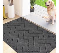 FCSDETAIL Dirt Trapper Indoor Door Mat 50 x 80 cm, Machine Washable Entrance Rug, Super Absorbent Dog Doormat, Non-slip Inside Floor Mat for Entryway, Muddy Shoes & Paws